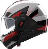 Flip-Up Travelling Motorcycle Helmet Nolan N120-1 White / Black / Red Ciclone 363 Size Xxxl