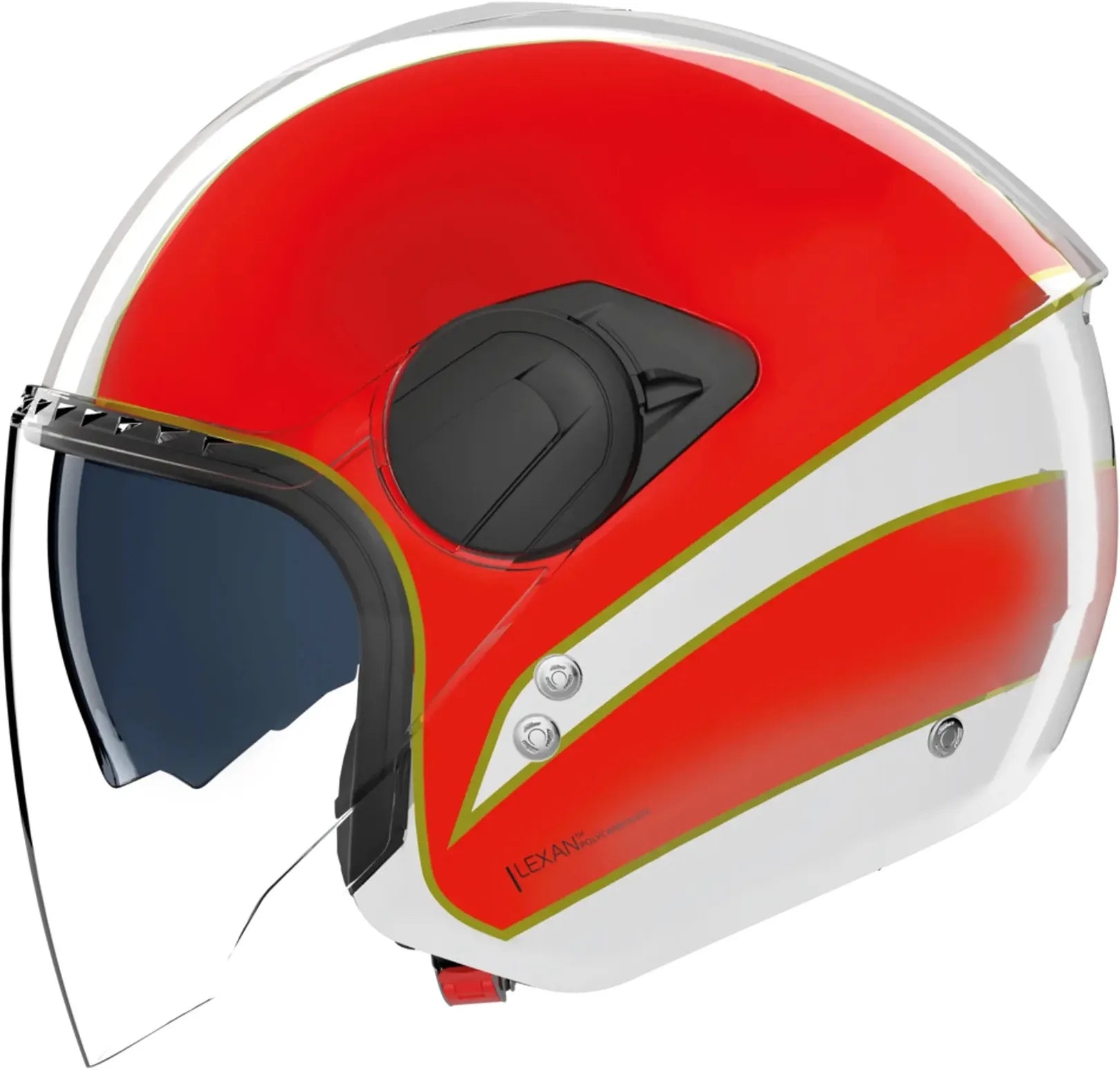 Casco Urban Commuting Per Moto Nolan N20-2 Visor Bianco / Verde / Rosso Tricolore 346 Taglia Xxs