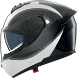 Casco Integrale Speeding Per Moto Nolan N60-6 Nero / Bianco / Grigio Bifase 350 Taglia Xl