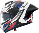 Full-Face Speeding Motorcycle Helmet Nolan N60-6 Sport White / Blue / Red Corsa 355 Size Xs