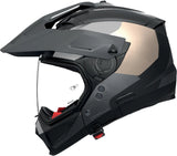Flip-Up Travelling Motorcycle Helmet Nolan N70-2 X 06 Black / Lava Grey / White / Sand Selvado 347 Size S