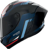 Full-Face Speeding Motorcycle Helmet Nolan X-804 Rs Ultra Carbon Carbon / Deep Blue / Light Blue / Red Piega 366 Size M