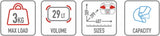 Monolock Black Top Case - 29 Lt Technopolymer - Givi Compatible With Yamaha Fz-8 (2010-2015)