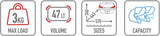 Bauletto Monolock Blade Nero 47 Lt Blade Plastica - Givi Compatibile Con Piaggio Beverly 350 (2010-2020)