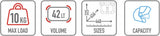 Monokey Trekker Outback Evo Smart Anodized Aluminium Top Case - 42 Lt Trekker Outback Evo Smart Anodized Aluminium - Givi Compatible With Niu Nqix 150 - 300 (2025)