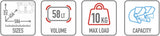 Monokey Trekker Outback Evo Smart Anodized Aluminium Top Case - 58 Lt Trekker Outback Evo Smart Anodized Aluminium - Givi Compatible With Honda Cbf 1000 - St (2010-2014)