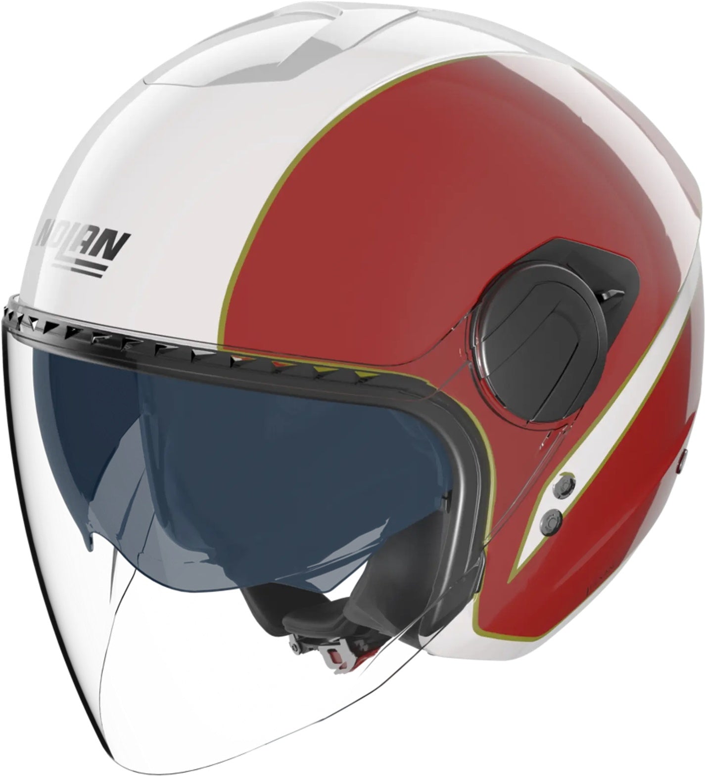 Urban Commuting Motorcycle Helmet Nolan N20-2 Visor White / Green / Red Tricolore 346 Size Xxs