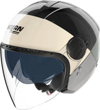Casco Urban Commuting Per Moto Nolan N20-2 Visor Nero / Avorio / Verde Grigio / Antracite Blocco 354 Taglia Xxs