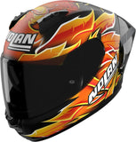 Casco Integrale Speeding Per Moto Nolan N60-6 Sport Nero / Rosso / Arancione / Giallo Replica Iannone 360 Taglia Xxxl