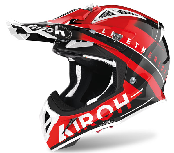 AIROH CASCO MOTO AVAA55 AVIATOR ACE AMAZE ROSSO LUCIDO XL 