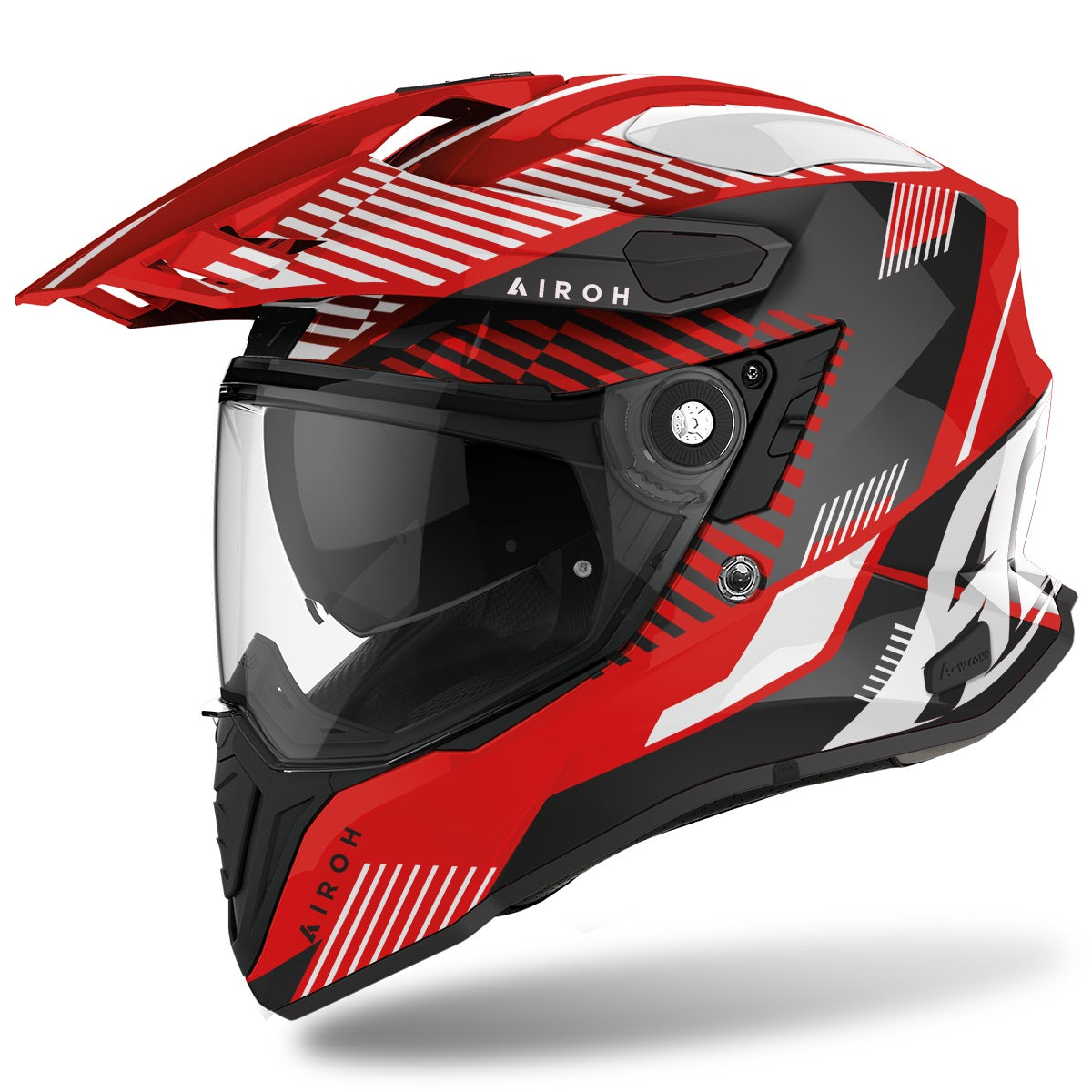 AIROH COMMANDER CASCO MOTO ON-OFF CMM55 BOOST ROSSO LUCIDO XS 