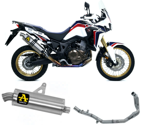 ARROW SCARICO COMPLETO OMOLOGATO OPEN MAXI RACE-TECH ALLUMINIO COMPATIBILE CON HONDA AFRICA TWIN 1000 ADVENTURE SPORT 18/19