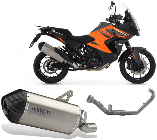 ARROW SCARICO COMPLETO OMOLOGATO OPEN SONORA TITANIO FONDELLO CARBY COLLETTORE TITANIO COMPATIBILE CON KTM 1290 SUPERADVENTURE R 21/23