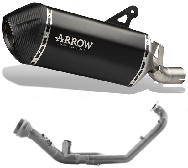 ARROW SCARICO COMPLETO OMOLOGATO OPEN SONORA TITANIO NERO FONDELLO CARBY COMPATIBILE CON KTM 1290 SUPERADVENTURE R 21/23