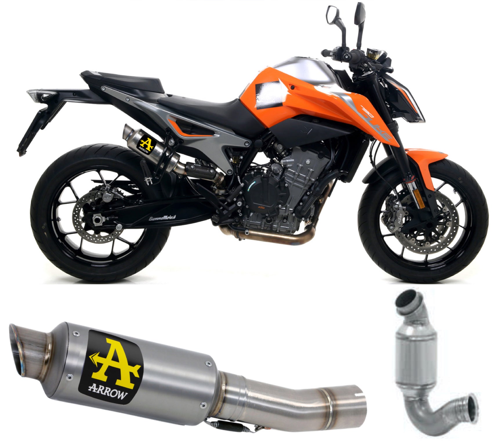 ARROW SCARICO OMOLOGATO OPEN GP2 GP-2 TITANIO COMPATIBILE CON KTM 890 DUKE R 20/23