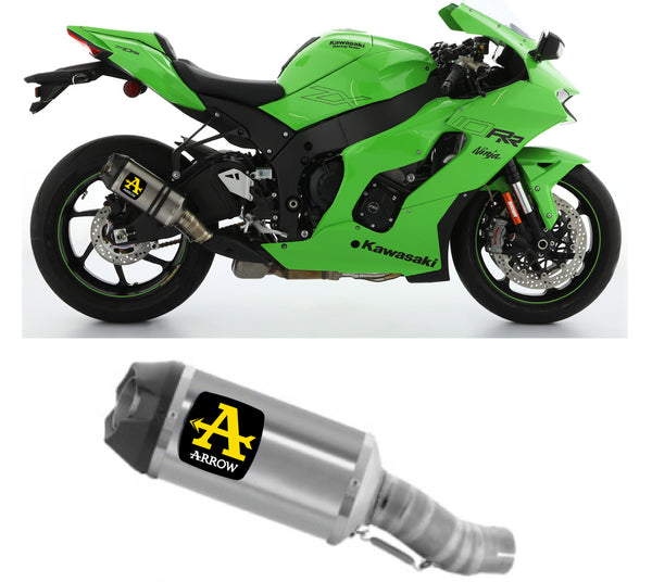 ARROW SCARICO OMOLOGATO OPEN INDY-RACE ALLUMINIO FONDELLO CARBY COMPATIBILE CON KAWASAKI ZX-10RR ZX-10 RR 21/23