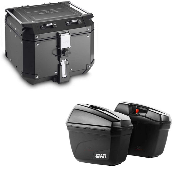 GIVI BAULETTO OUTBACK OBKN42B + VALIGIE LATERALI E22N COMPATIBILE CON YAMAHA TRACER 900 GT 18/20