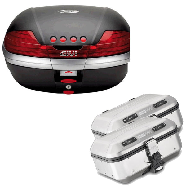 GIVI BAULETTO V46N + VALIGIE LATERALI DOLOMITI DLM30A COMPATIBILE CON HONDA NC 750 S 14/15