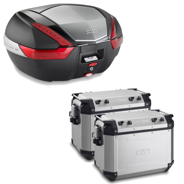 GIVI BAULETTO V47N + VALIGIE LATERALI OUTBACK OBKN48A COMPATIBILE CON HONDA NC 750 X 16/20