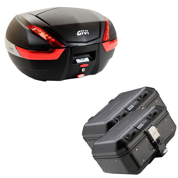 GIVI BAULETTO V47NN + VALIGIE LATERALI DOLOMITI DLM30B COMPATIBILE CON HONDA NC 750 X 14/15