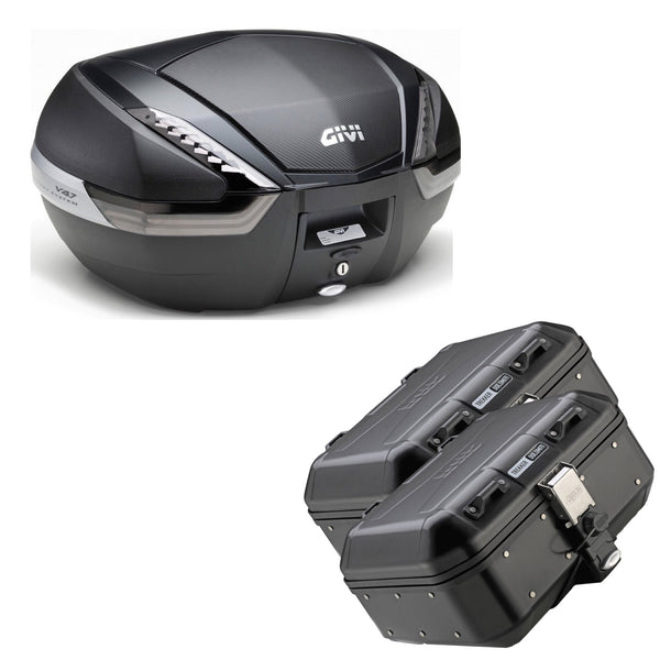 GIVI BAULETTO V47NNT + VALIGIE LATERALI DOLOMITI DLM30B COMPATIBILE CON HONDA NC 750 S 16/20