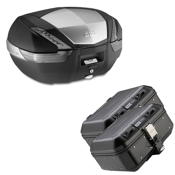 GIVI BAULETTO V47NT + VALIGIE LATERALI DOLOMITI DLM30B COMPATIBILE CON HONDA NC 750 X 14/15