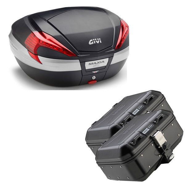 GIVI BAULETTO MAXIA 4 V56NN + VALIGIE LATERALI DOLOMITI DLM30B COMPATIBILE CON HONDA NC 750 S 14/15