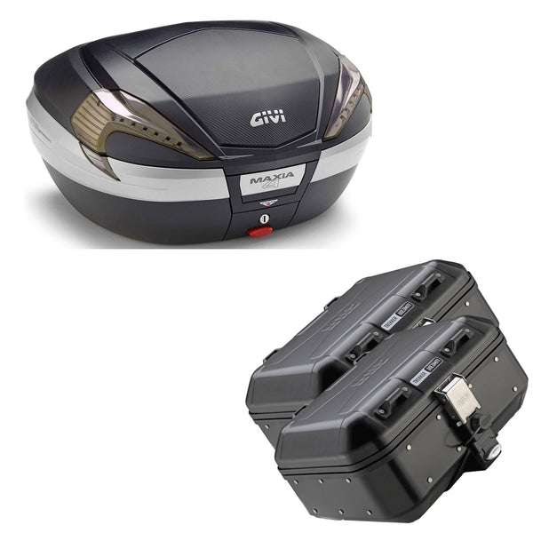 GIVI BAULETTO MAXIA 4 V56NNT + VALIGIE LATERALI DOLOMITI DLM30B COMPATIBILE CON HONDA NC 750 S 14/15