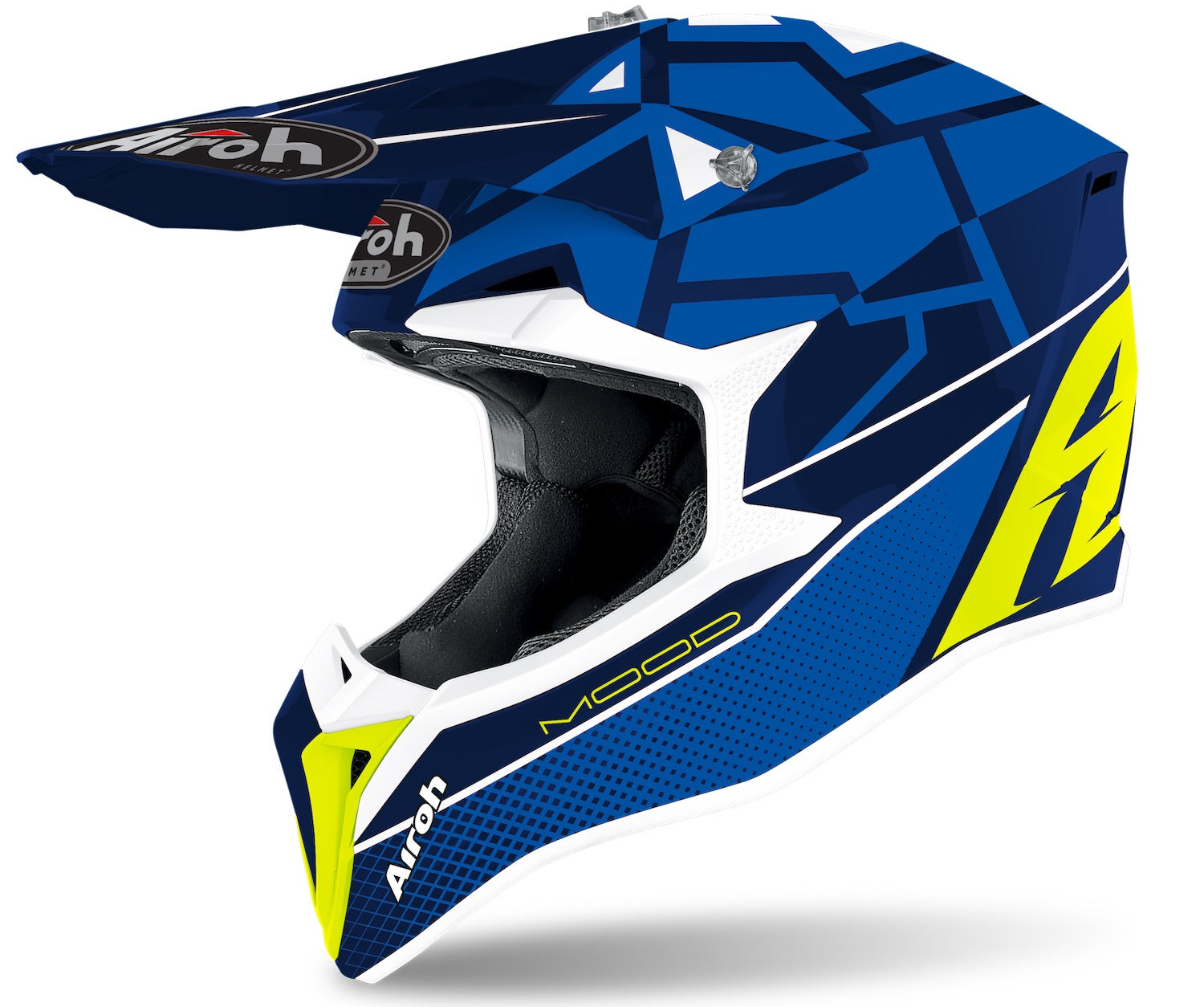 AIROH WRAAP YOUTH CASCO MOTO OFF-ROAD WRM18Y MOOD BLU LUCIDO S 