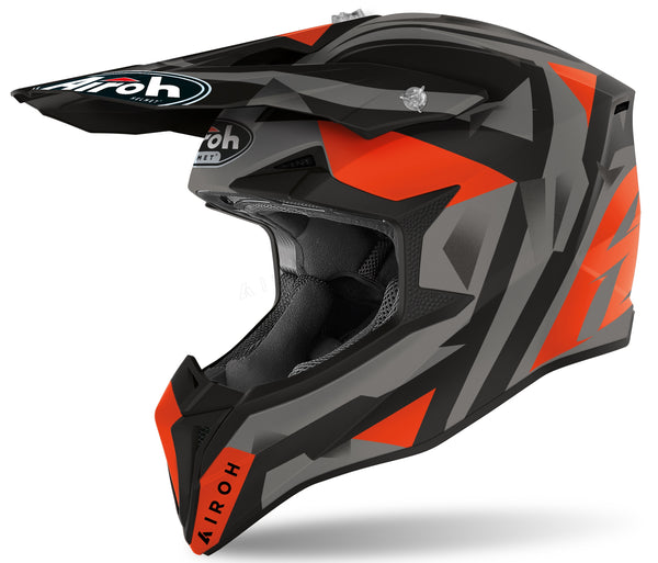 AIROH CASCO MOTO WRSE32 WRAAP SEQUEL ARANCIO MATTO XXL 